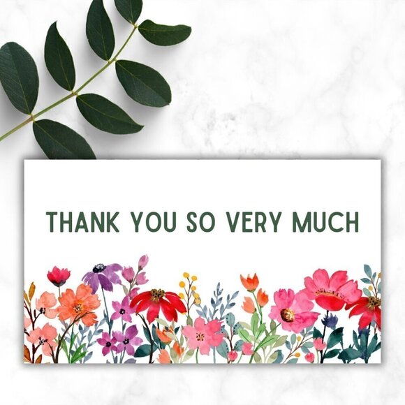 Thank You Cards: 50 Count / 5 Designs - Picture 6 of 6